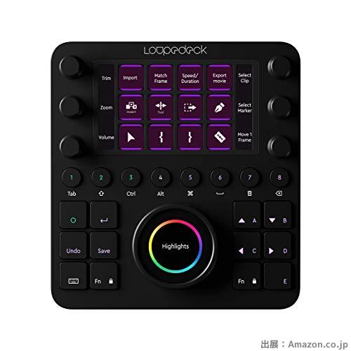 Loupedeck Creative Tool(CT) - 写真､ビデオ､音楽､デザイン､ライブ配信のカスタム編集コントローラ カスタマイズ可能なボタン ダイヤル タッチスクリーン ホイール付き