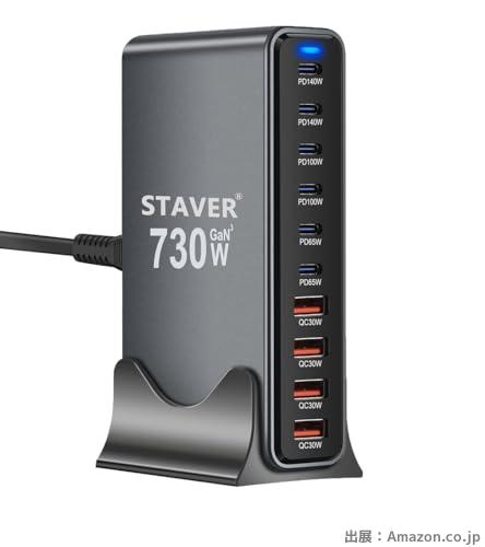 730W 充電器 PD3.0対応 10ポート
