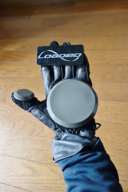 LOADED RACE GLOVE LEATHER L-XL プラスティックはマジックテープで取り外しできる