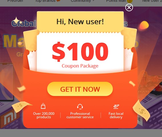 Banggood新会員は100ドルクーポンもらえる!