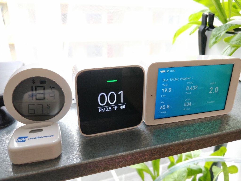 Xiaomi Mijia 空気質モニター 並べる