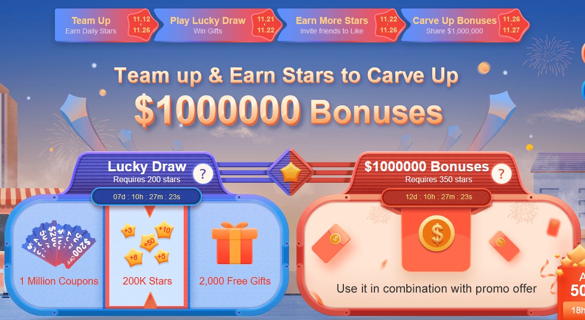 $1,000,000ボーナス