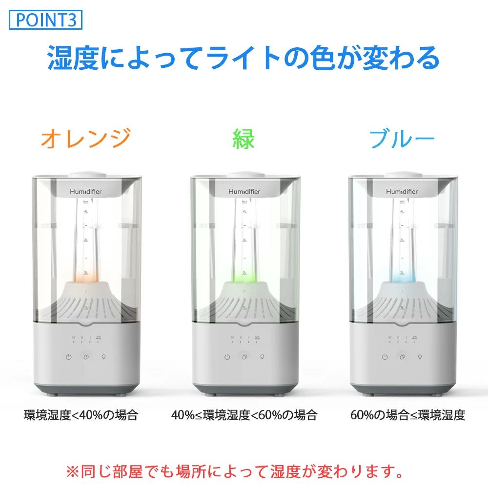Hysure 超音波アロマ加湿器