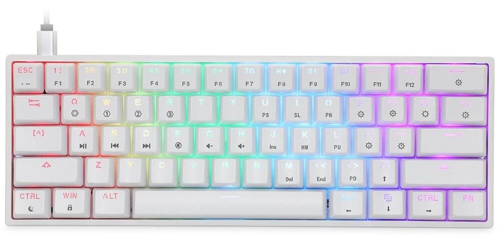 SKYLOONG GK61 Mechanical Keyboard (Gateron Yellow Switch, 61Key 